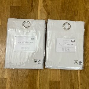 NWT Pottery Barn Kids Hayden Blackout Curtains - White - Set of 2
